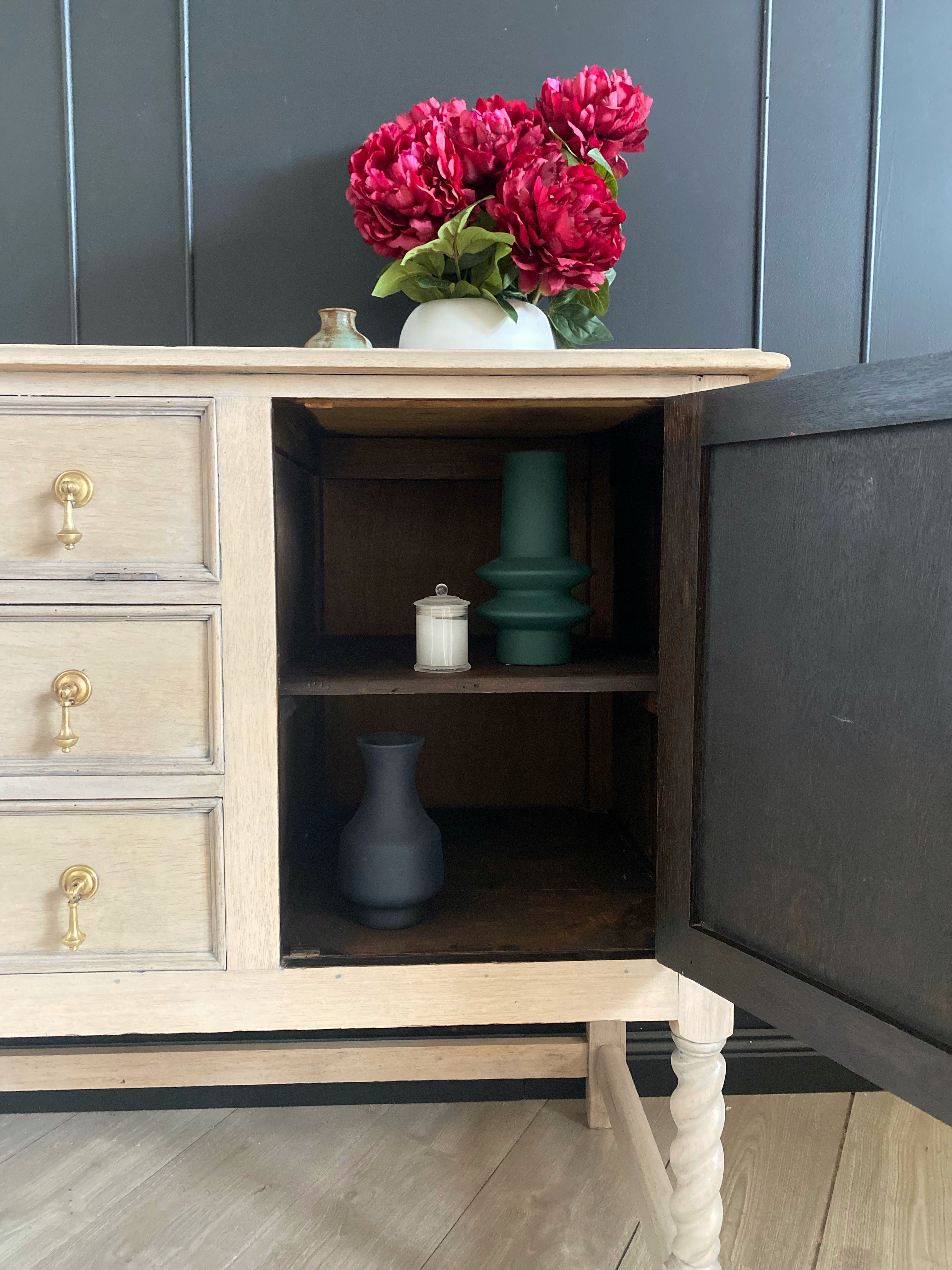Stunning Solid Wood Jacobean Sideboard / Buffet