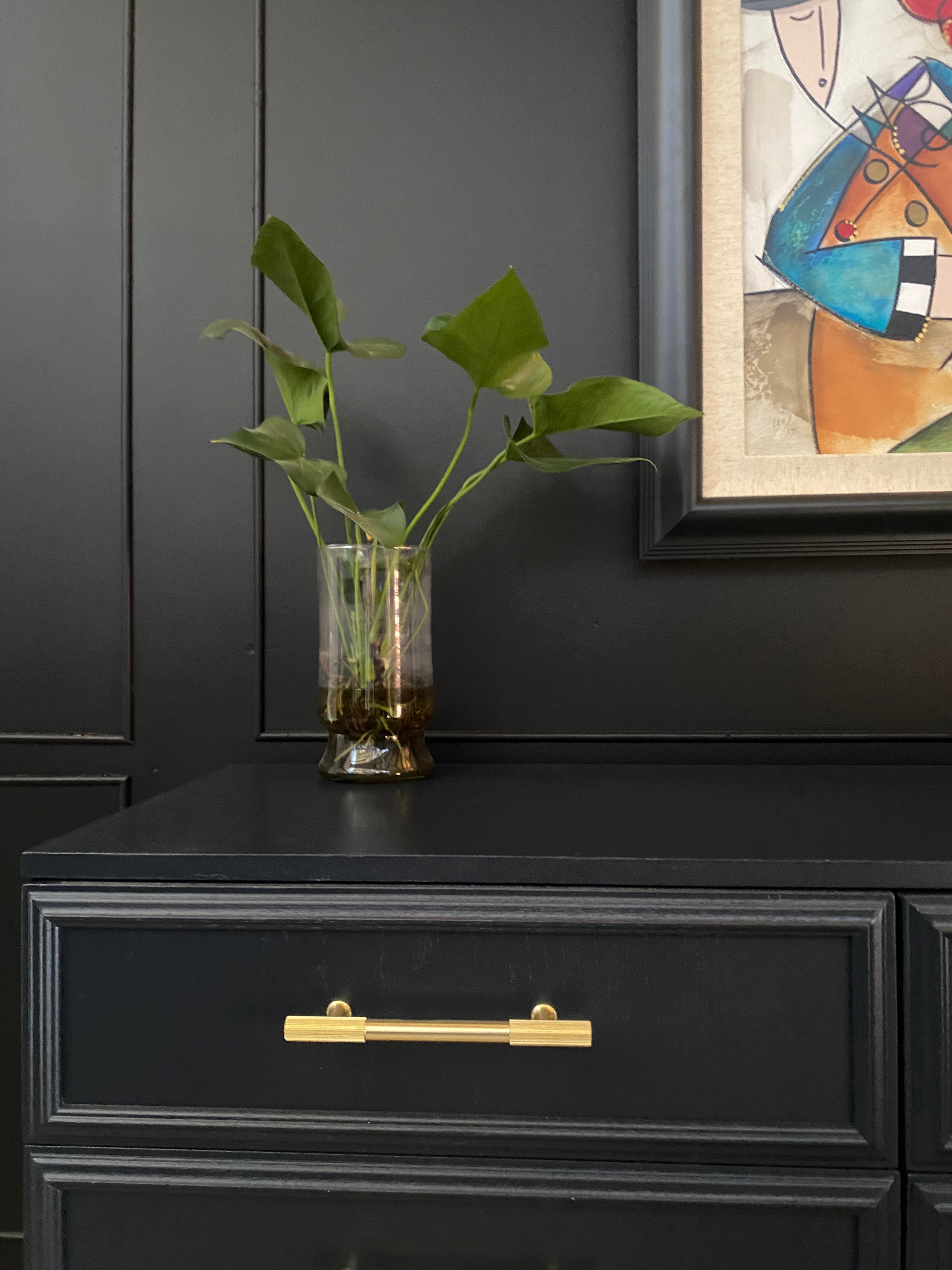 ‘Macrob Furniture’ dark blue dresser