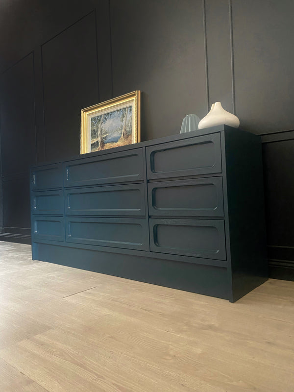 Mid-century dresser dark blue