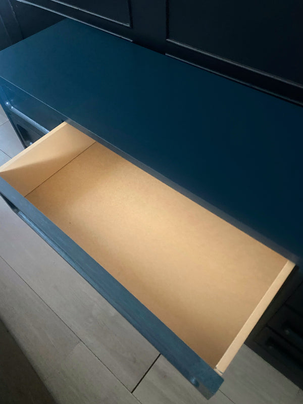 Mid-century dresser dark blue, view 9