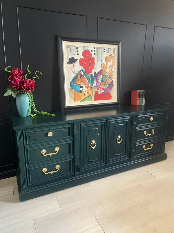 Drexel Furniture sideboard dark green, view 3