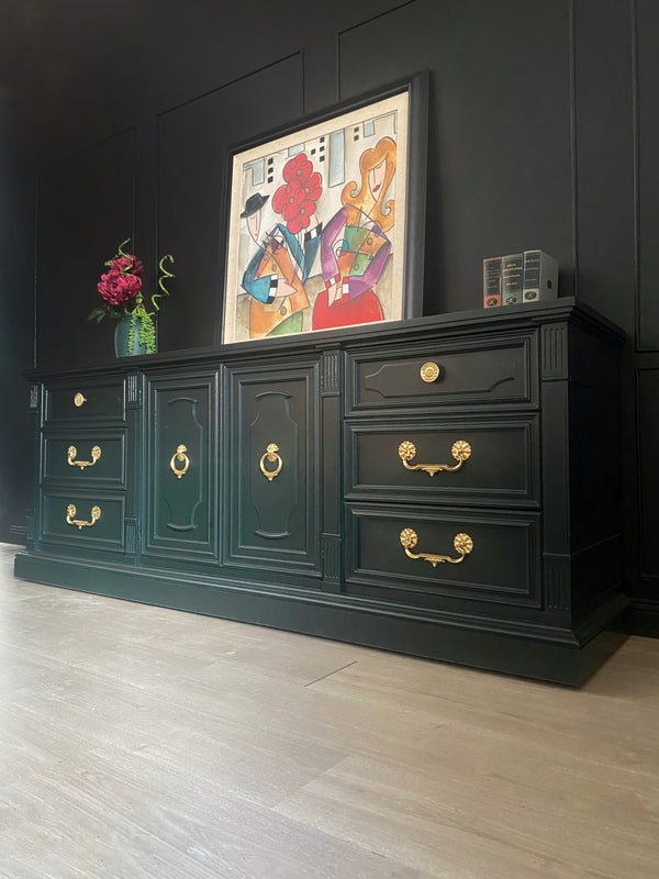 Drexel Furniture sideboard dark green, view 2