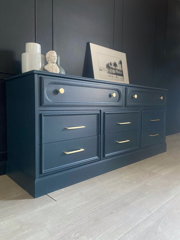 Reliance Furniture dresser dark blue