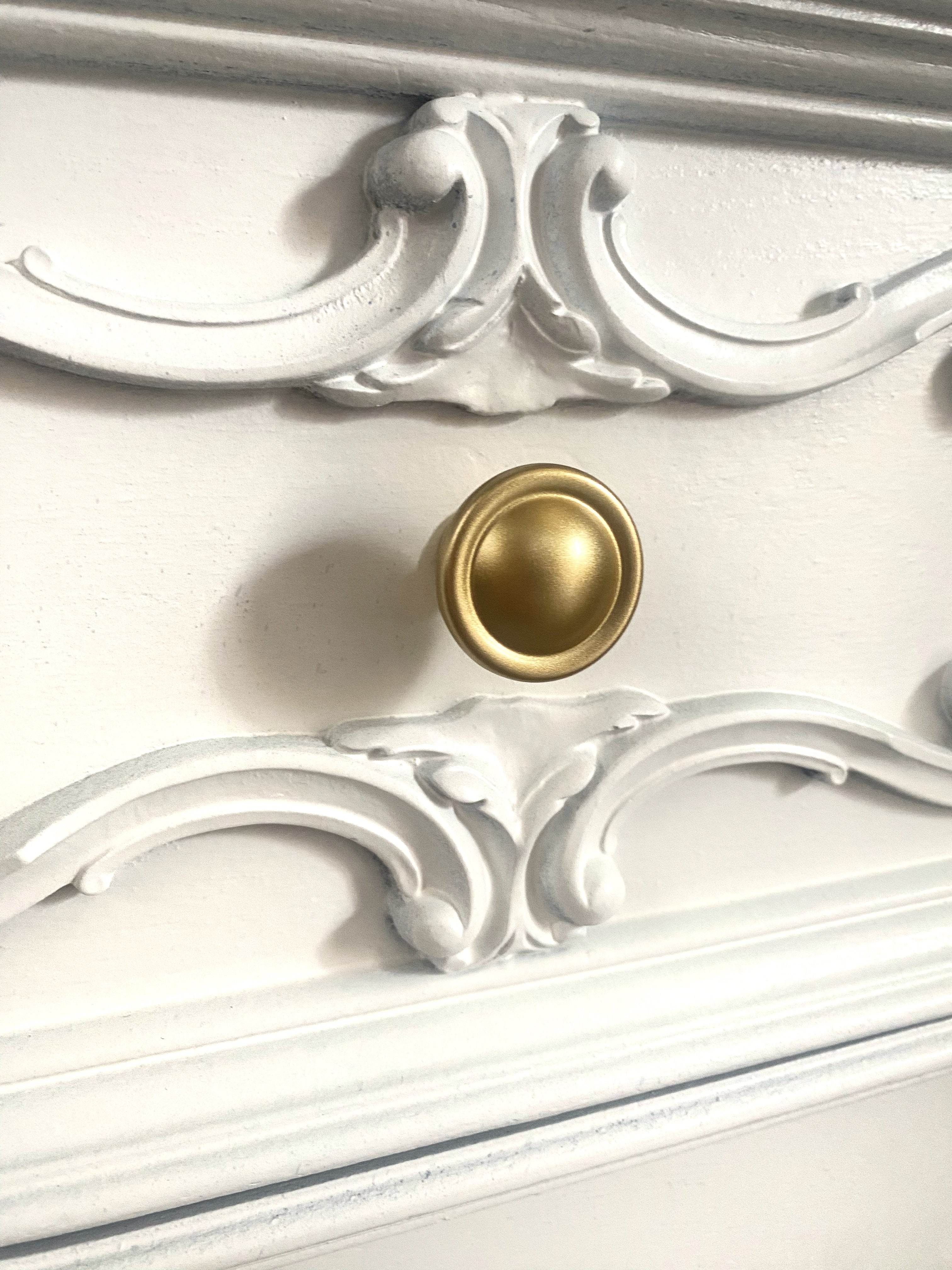 White bedside tables with drawer detail (set)