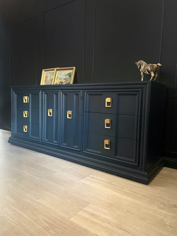 Thomasville dresser dark blue, view 3