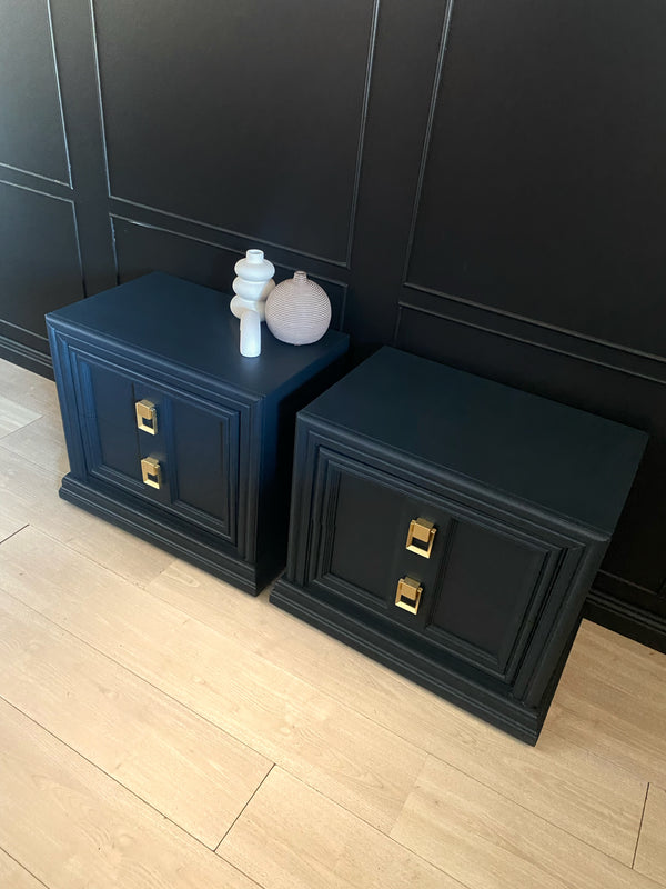 Thomasville bedside tables dark blue, view 5