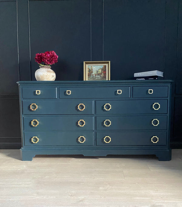 Drexel Furniture dresser blue, view 2