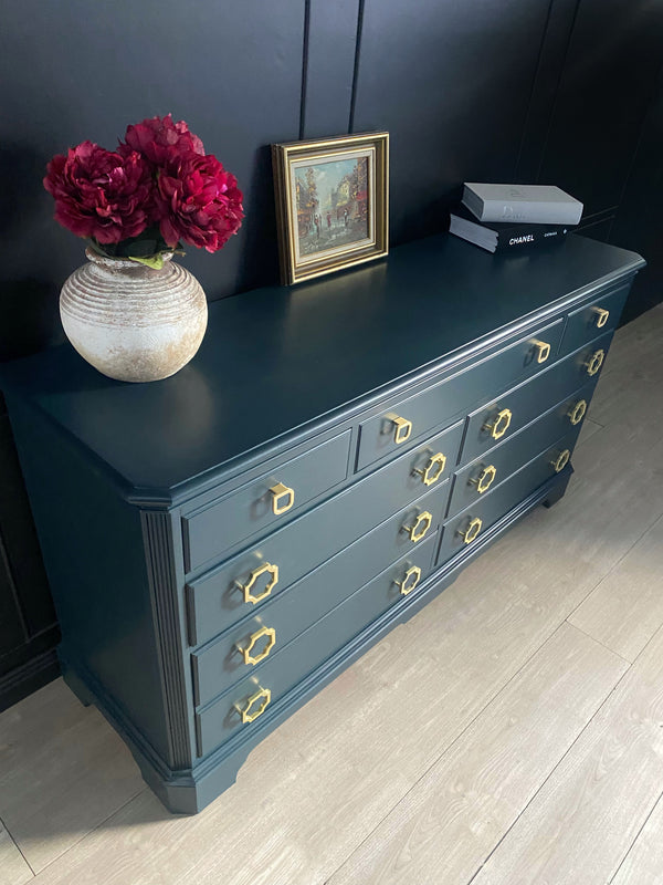 Drexel Furniture dresser blue, view 4