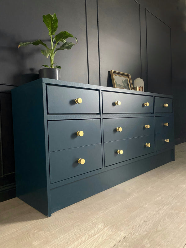 Mid-century dresser dark blue