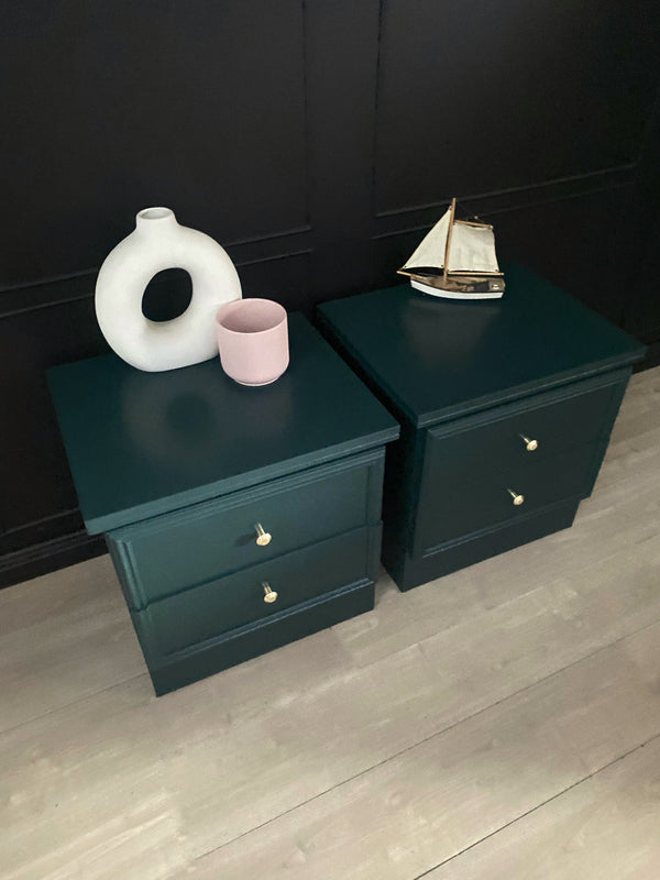 Elite Furniture bedside tables dark blue, view 3
