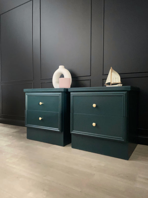 Elite Furniture bedside tables dark blue