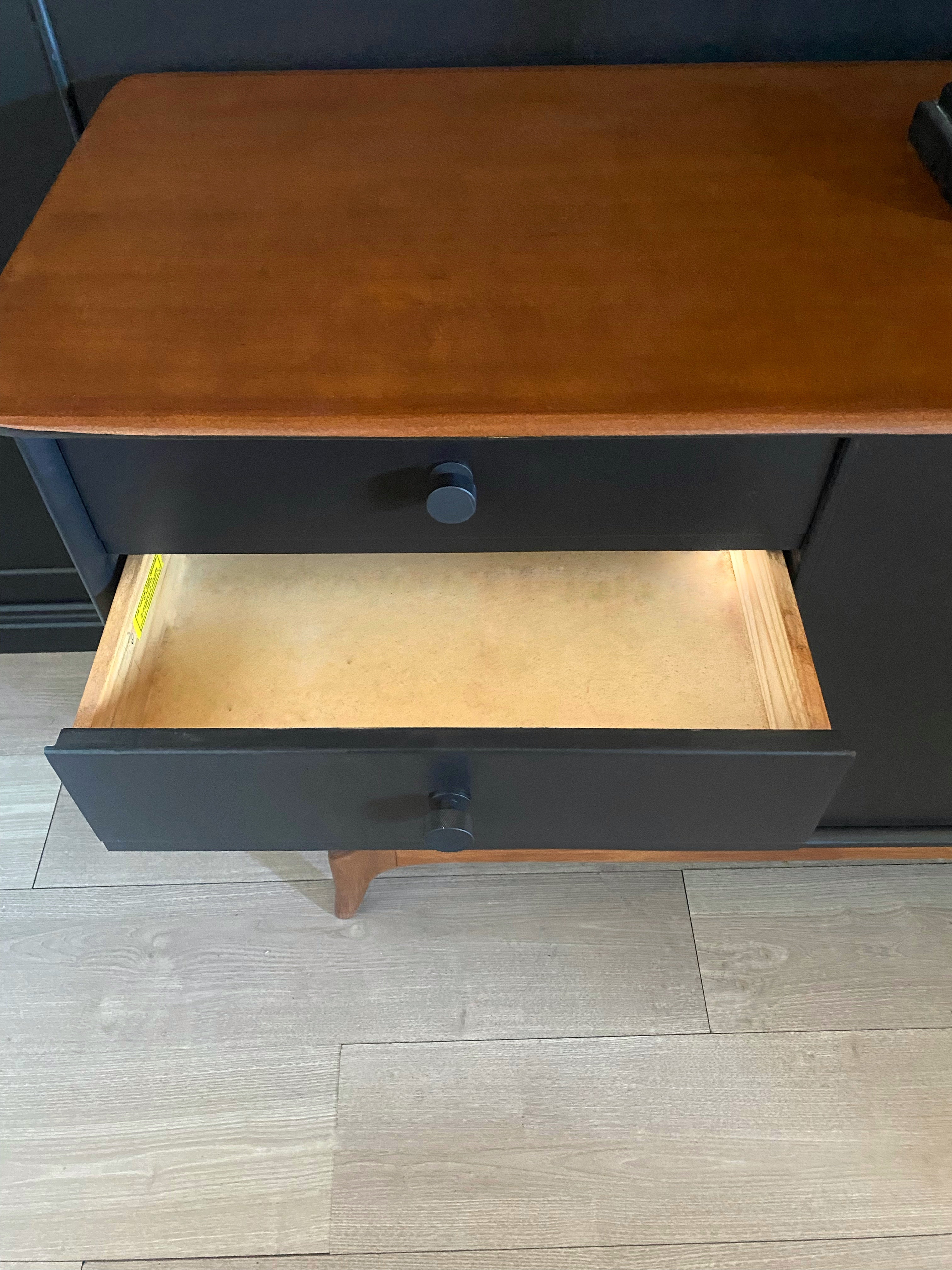 ‘Reliance Furniture’ mid century / vintage cabinet with cool legs