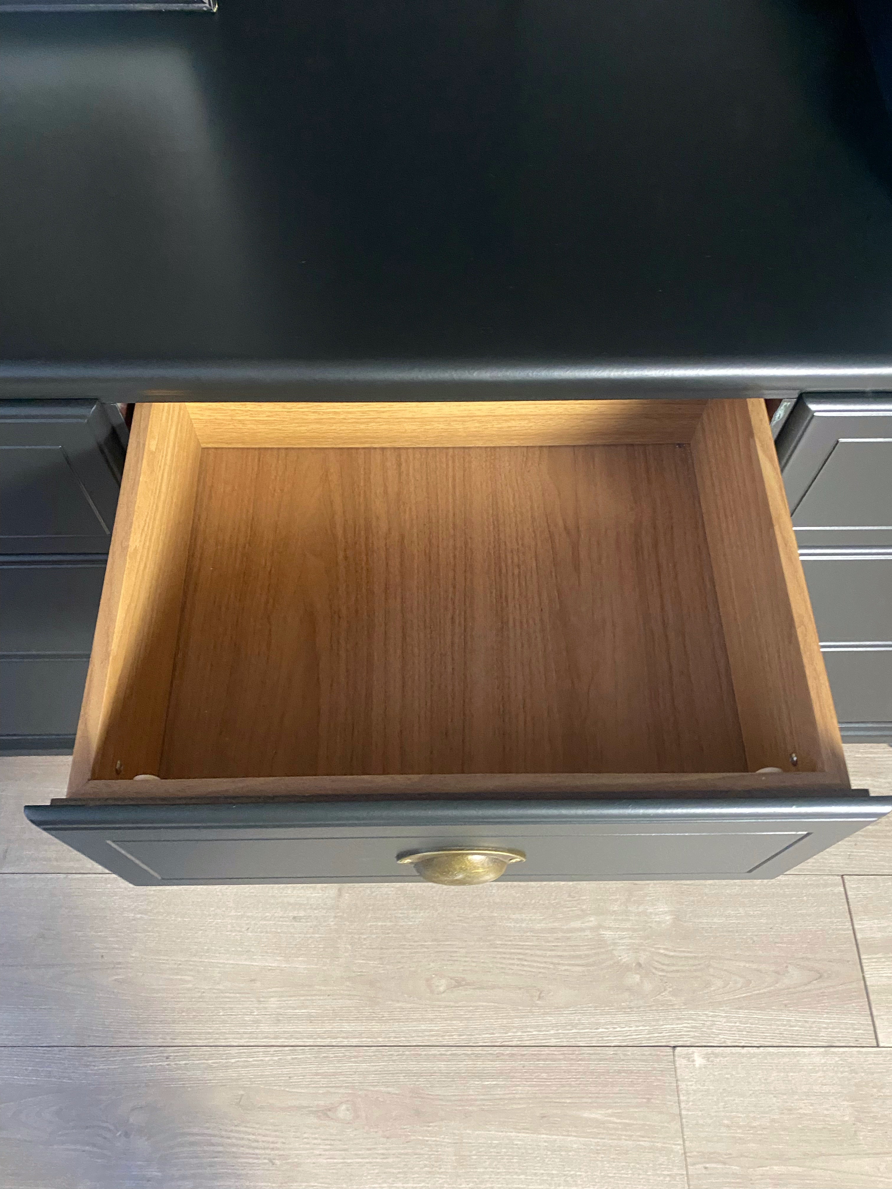 ‘Burgess Furniture’ dark olive dresser