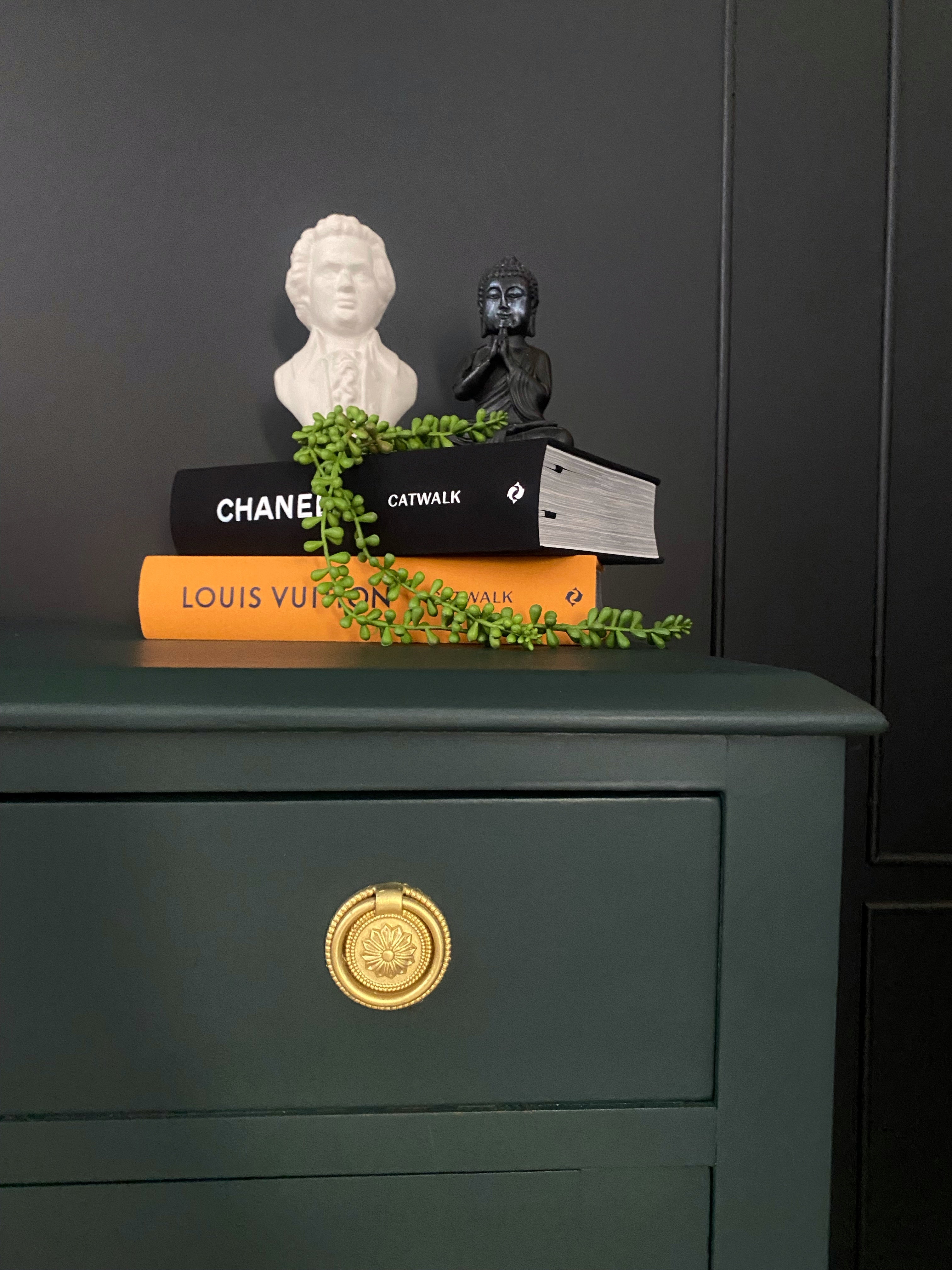 Dark Green Jacobean sideboard