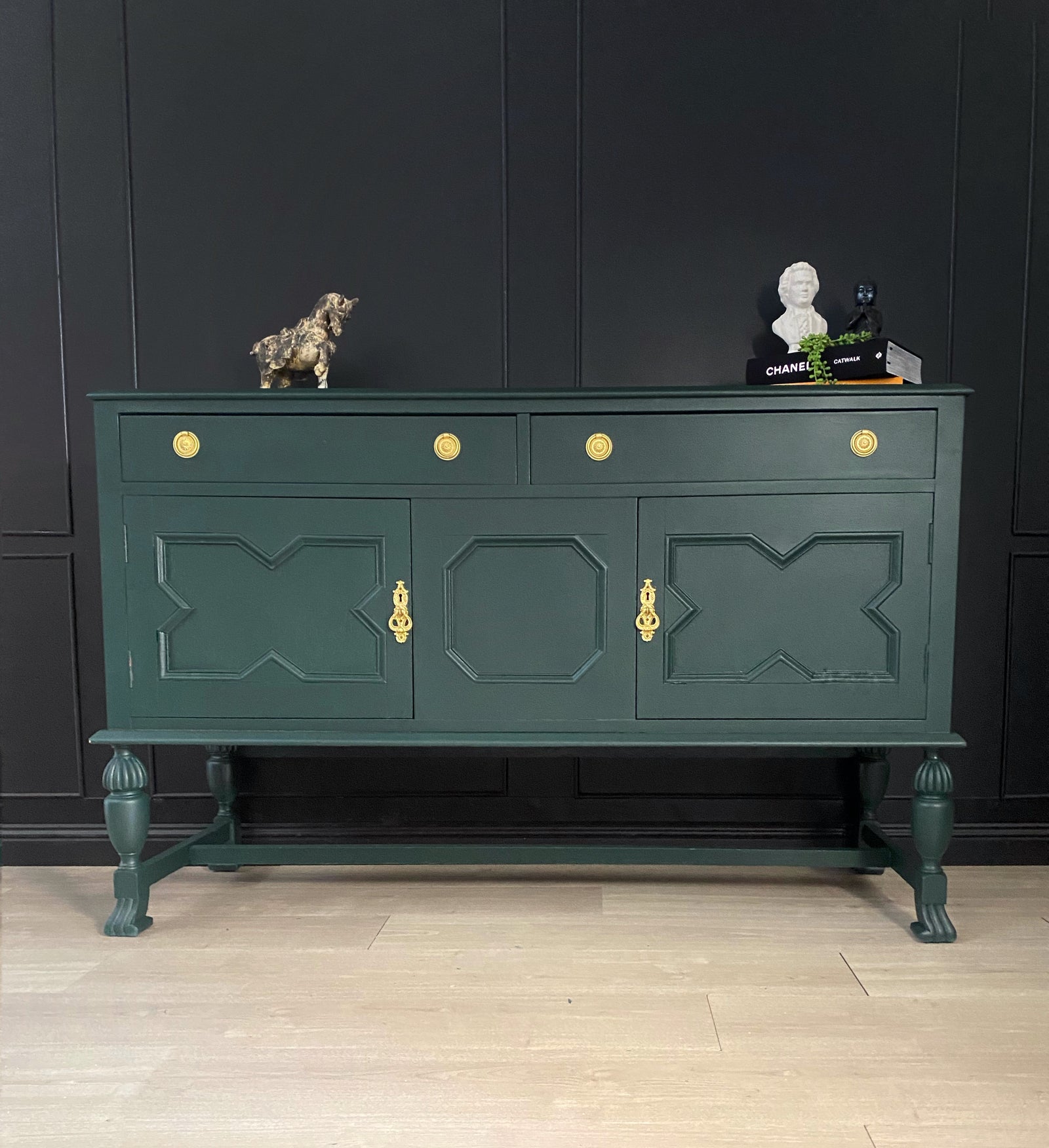 Mid-century sideboard dark green