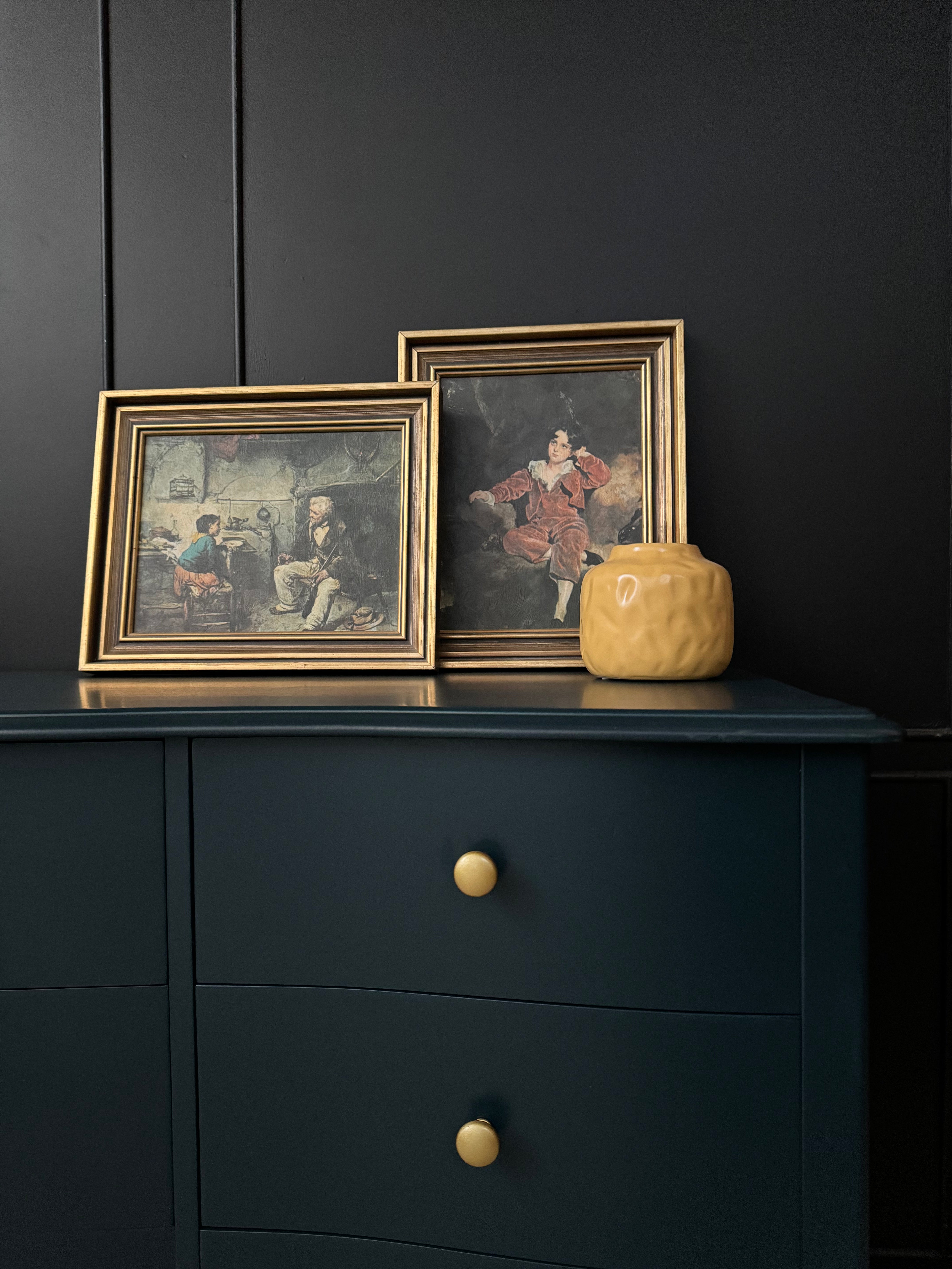 Stunning Teal Serpentine Dresser