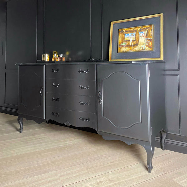 Mid-century sideboard black, view 4