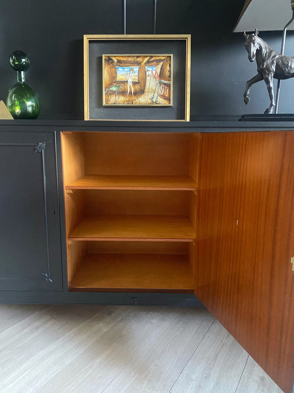 Mid-century sideboard dark green, view 8