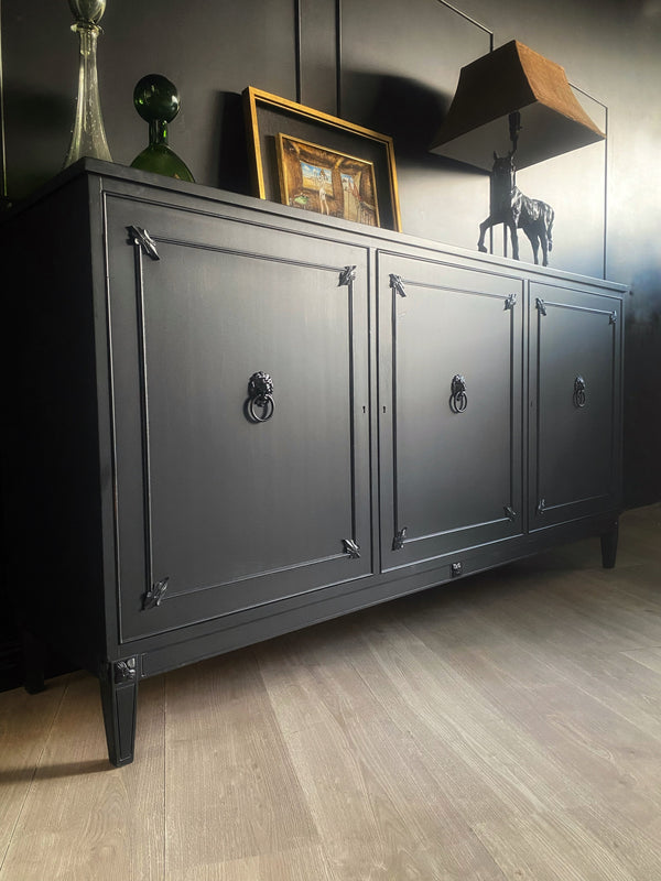 Mid-century sideboard dark green, view 2