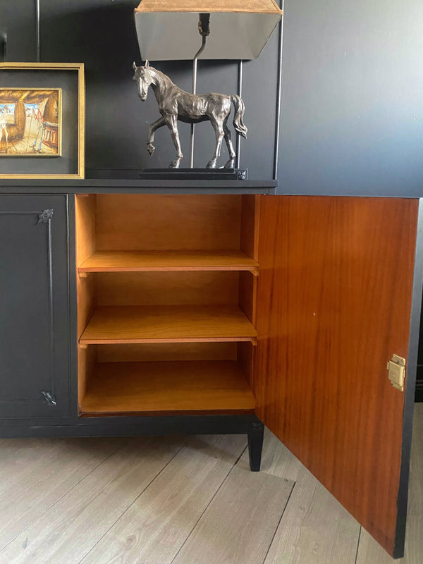 Mid-century sideboard dark green, view 9