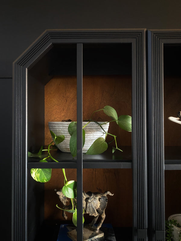 Mid-century cabinet walnut black, view 2