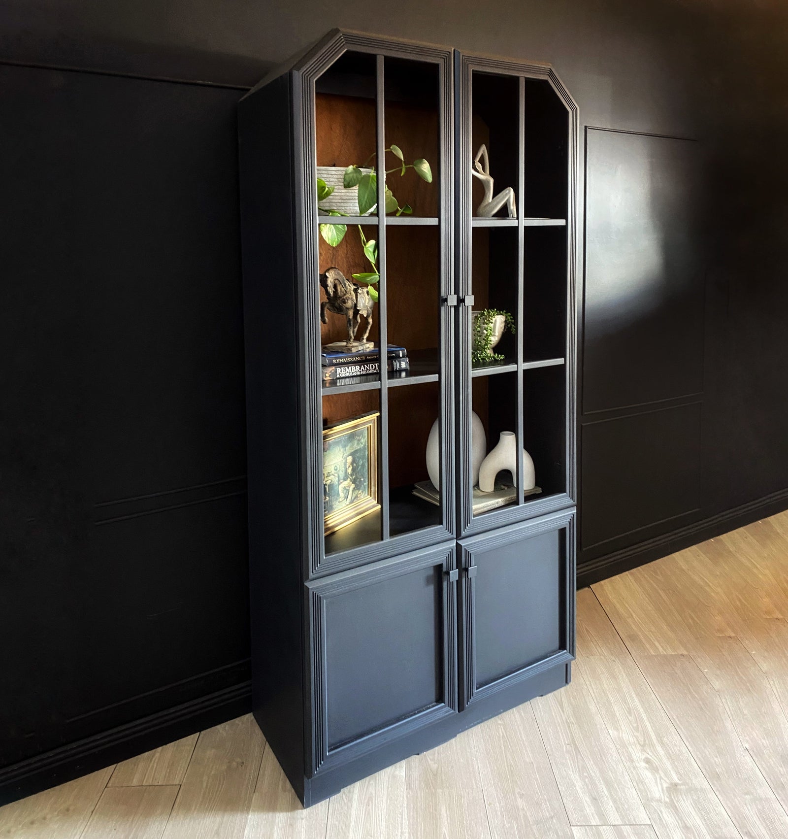 Mid-century cabinet walnut black
