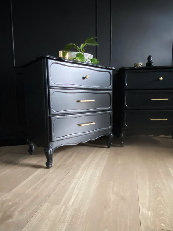 Belvedere bedside tables black, view 2