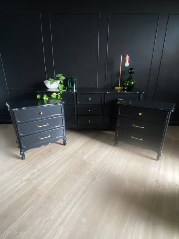 Belvedere bedside tables black, view 7
