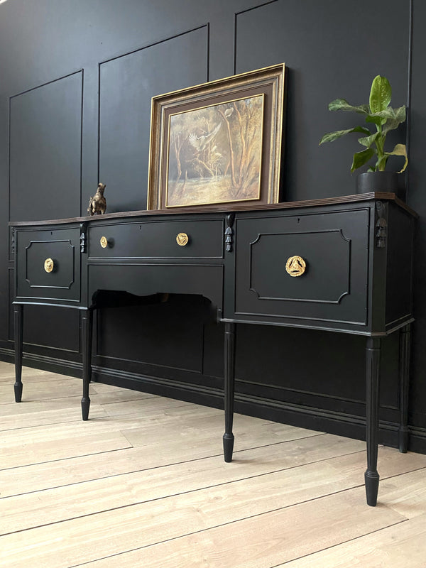 Mid-century sideboard walnut black