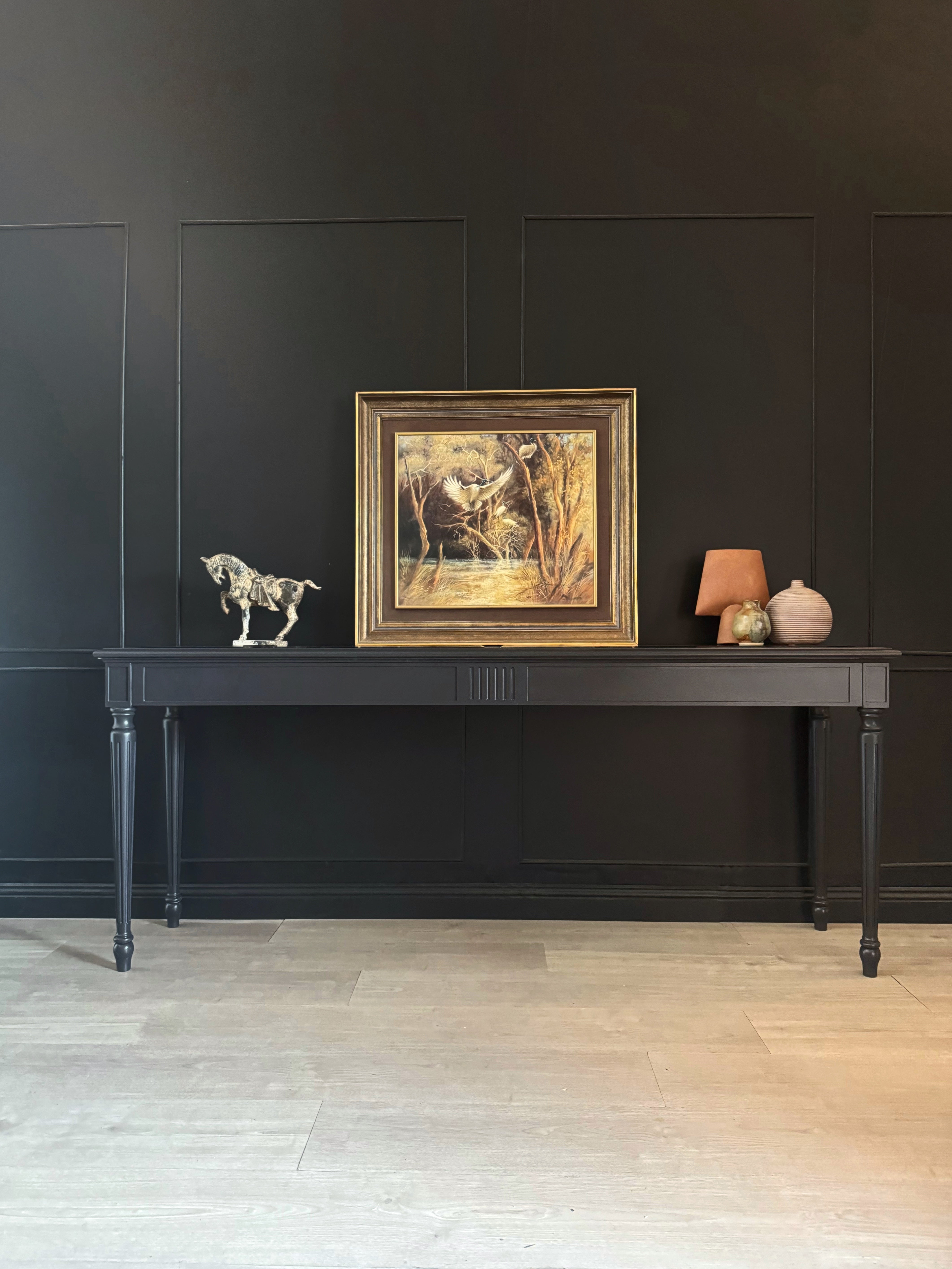 Decro console table charcoal