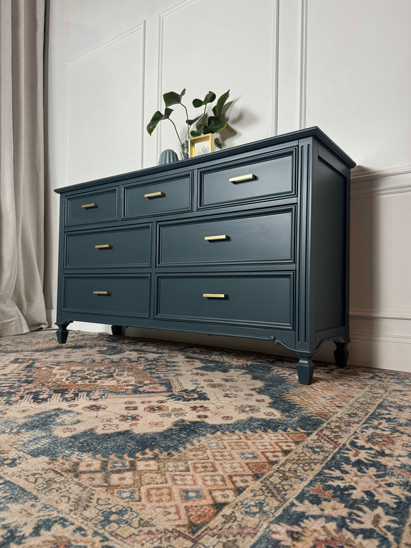 Mid-century dresser blue, view 3