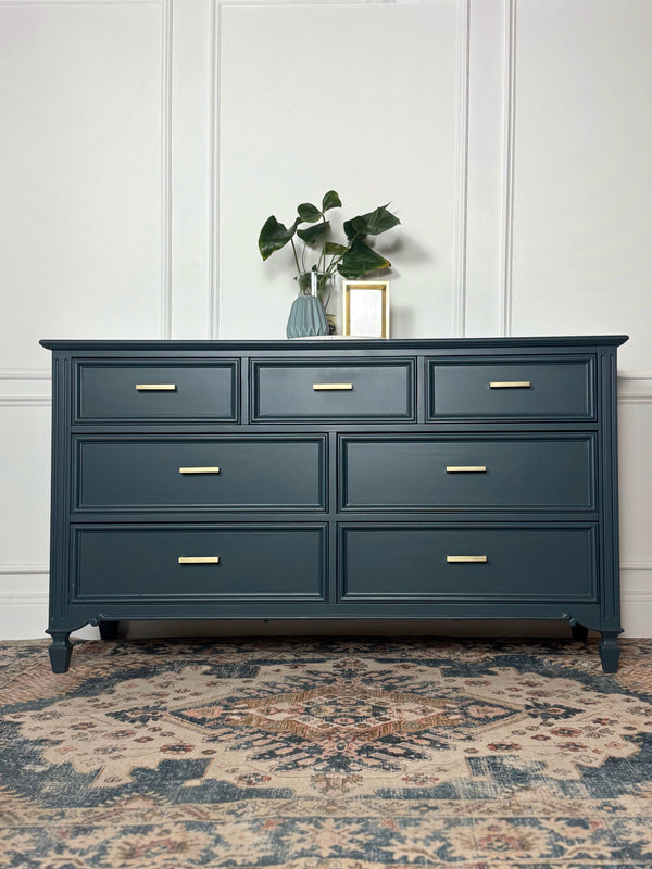 Mid-century dresser blue
