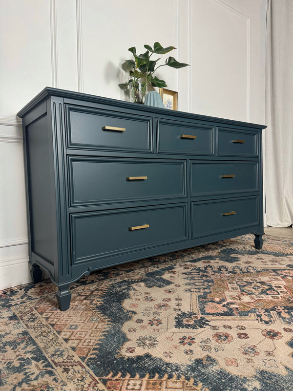 Mid-century dresser blue, view 2