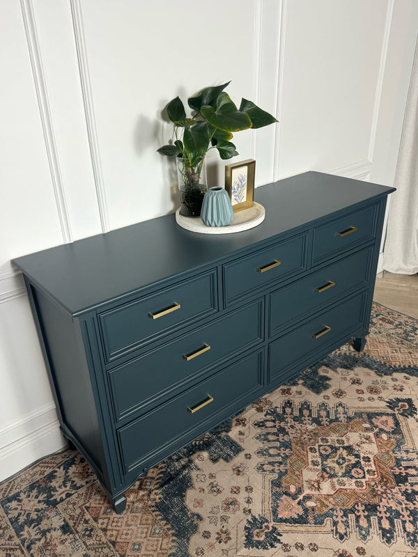 Mid-century dresser blue, view 5