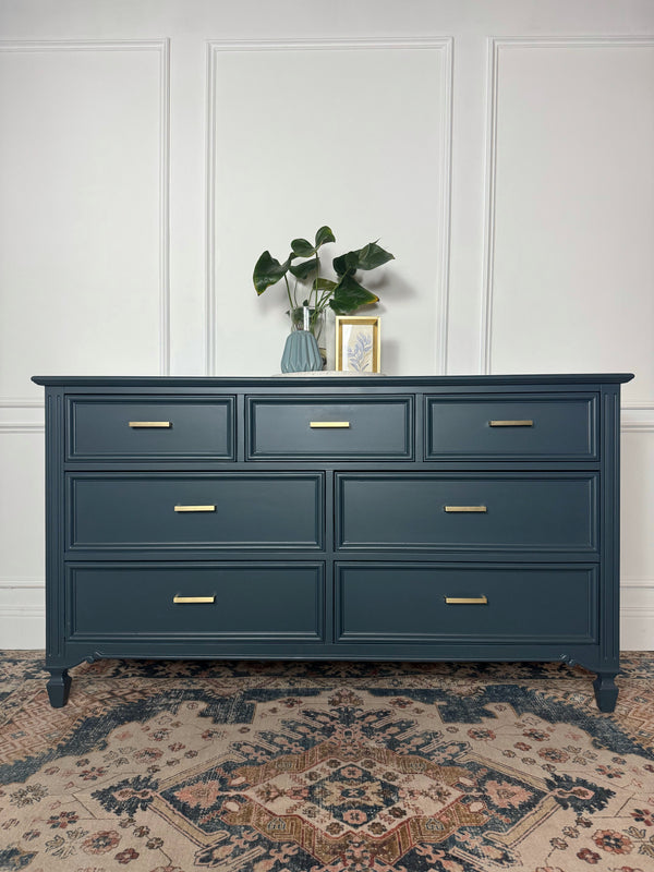 Mid-century dresser blue, view 7