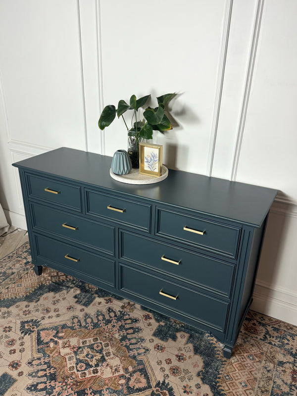 Mid-century dresser blue, view 4