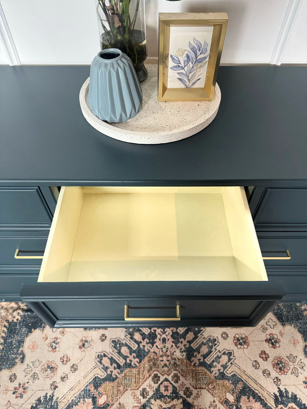 Mid-century dresser blue, view 6