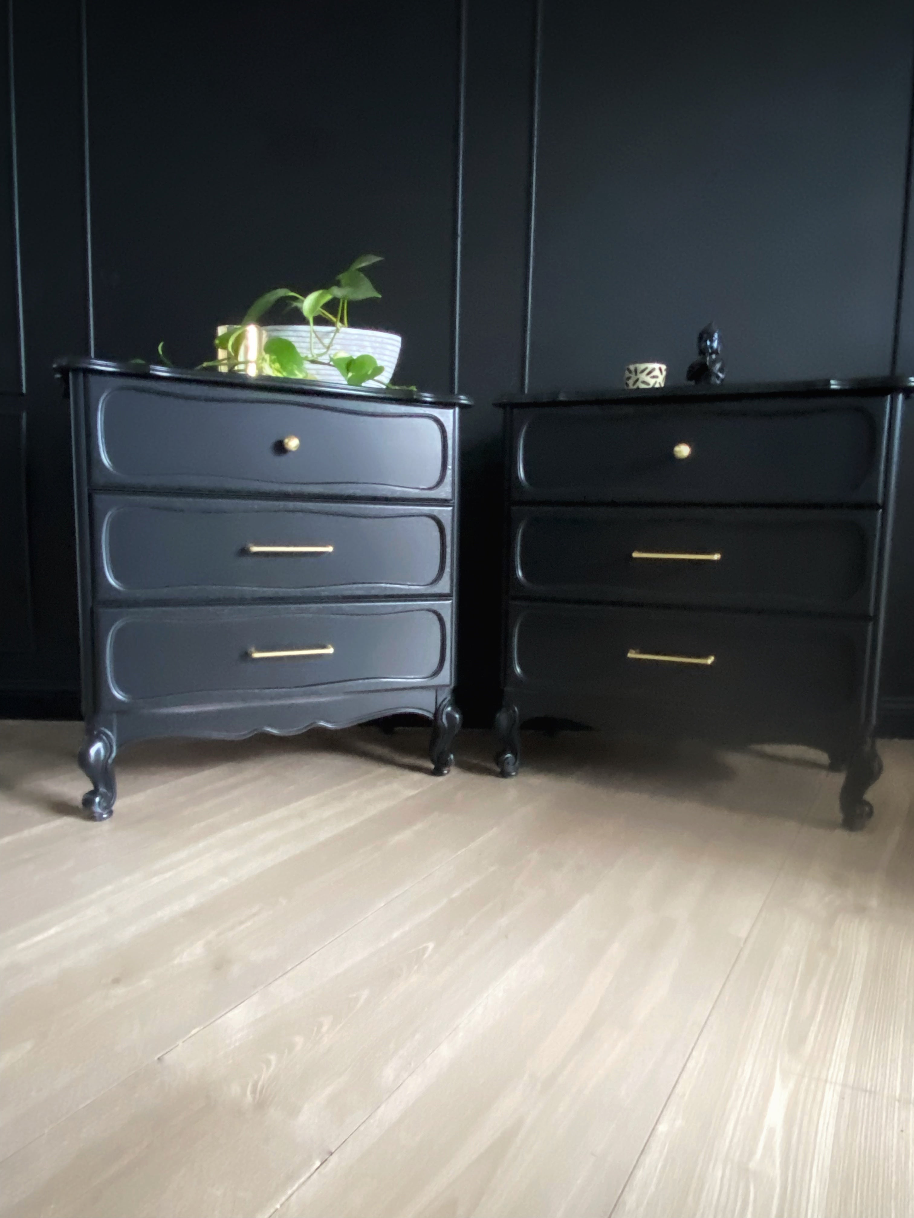 'Belvedere Black Bedside Tables"