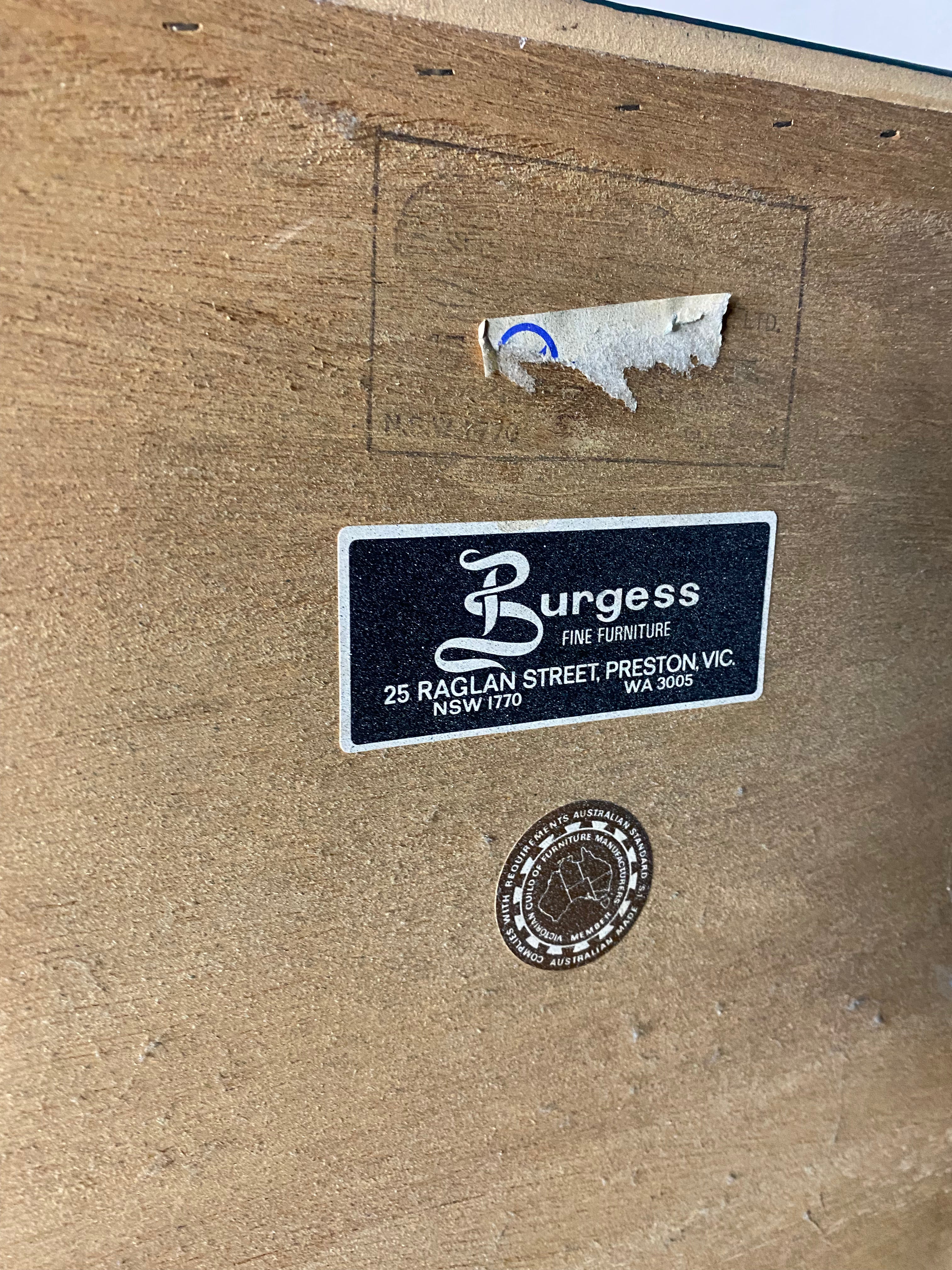 'Burgess Furniture' Teal sideboard / buffet