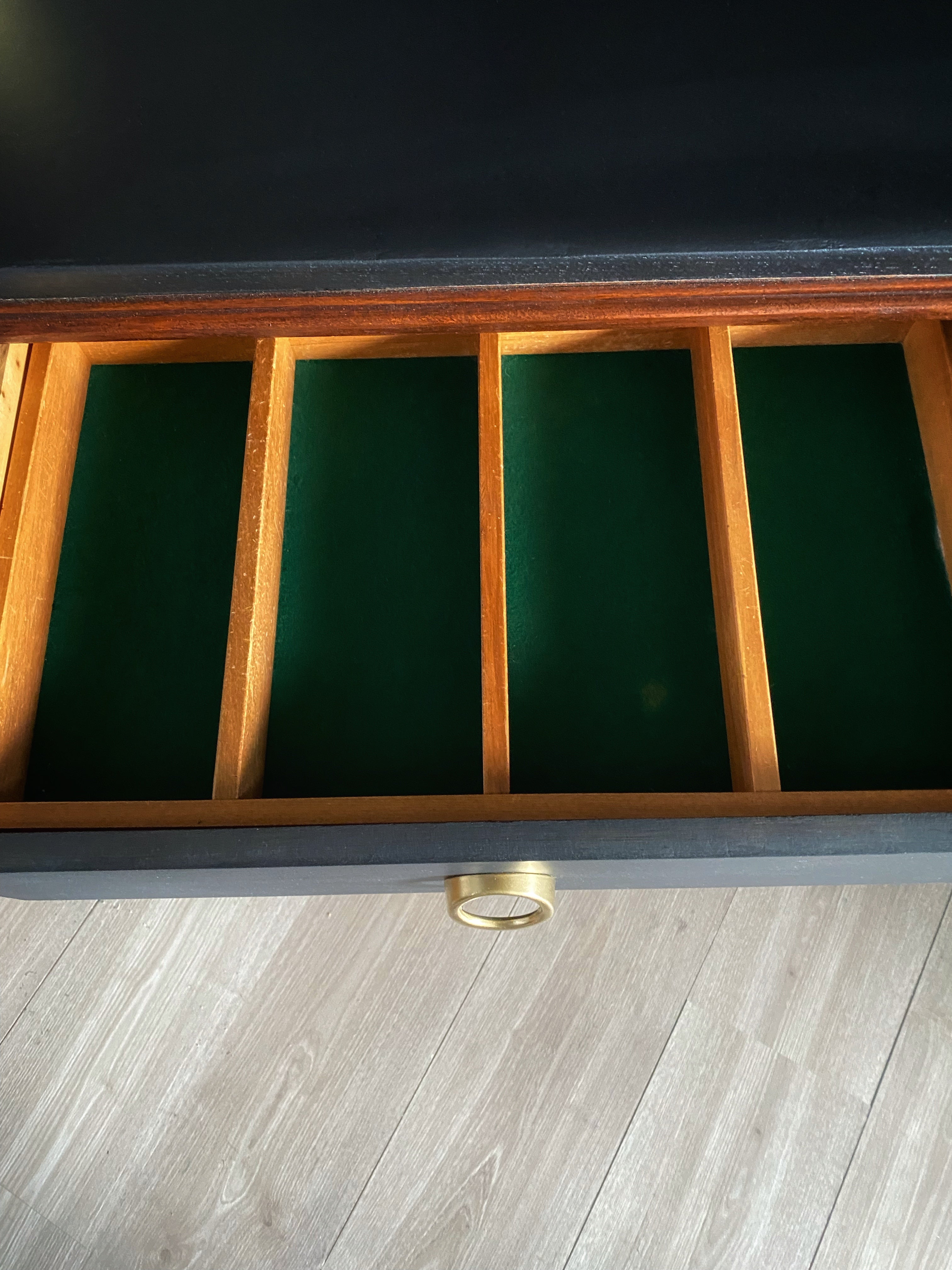 'Parker' Mid Century Buffet / Sideboard With High Gloss Wood Detail