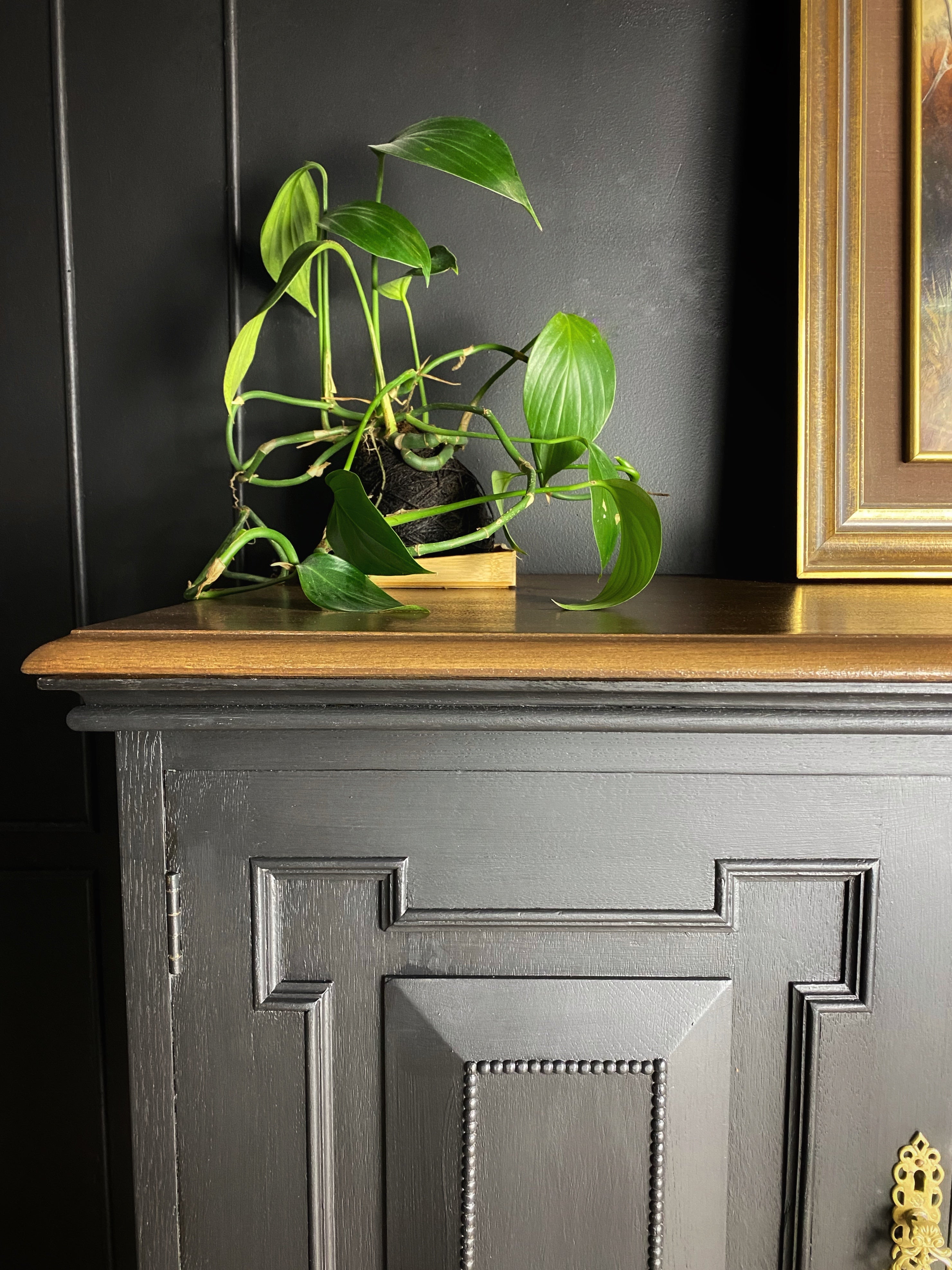 Jacobean Tiger Oak Black Buffet