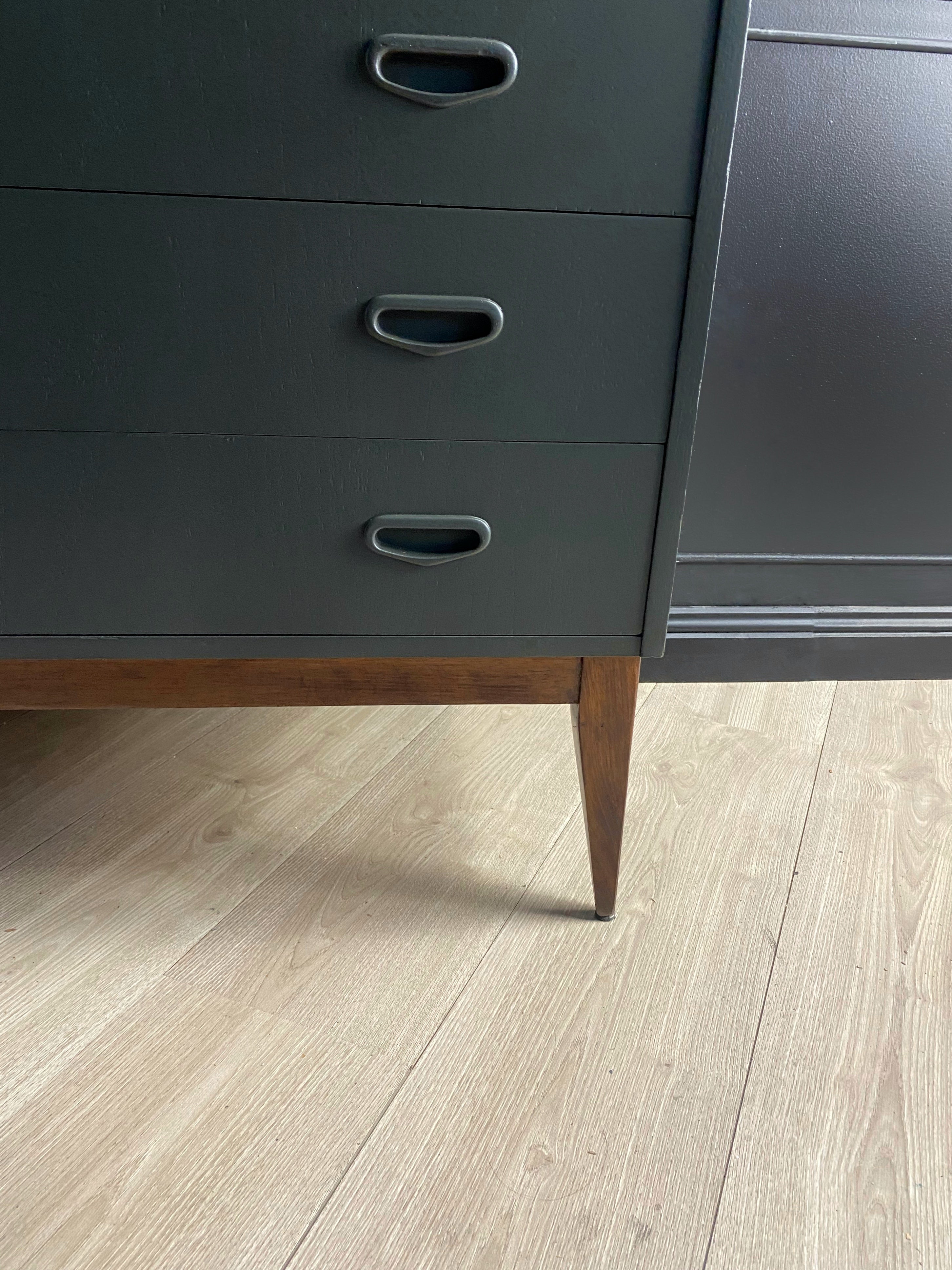 Dark Green Mid Century Dresser