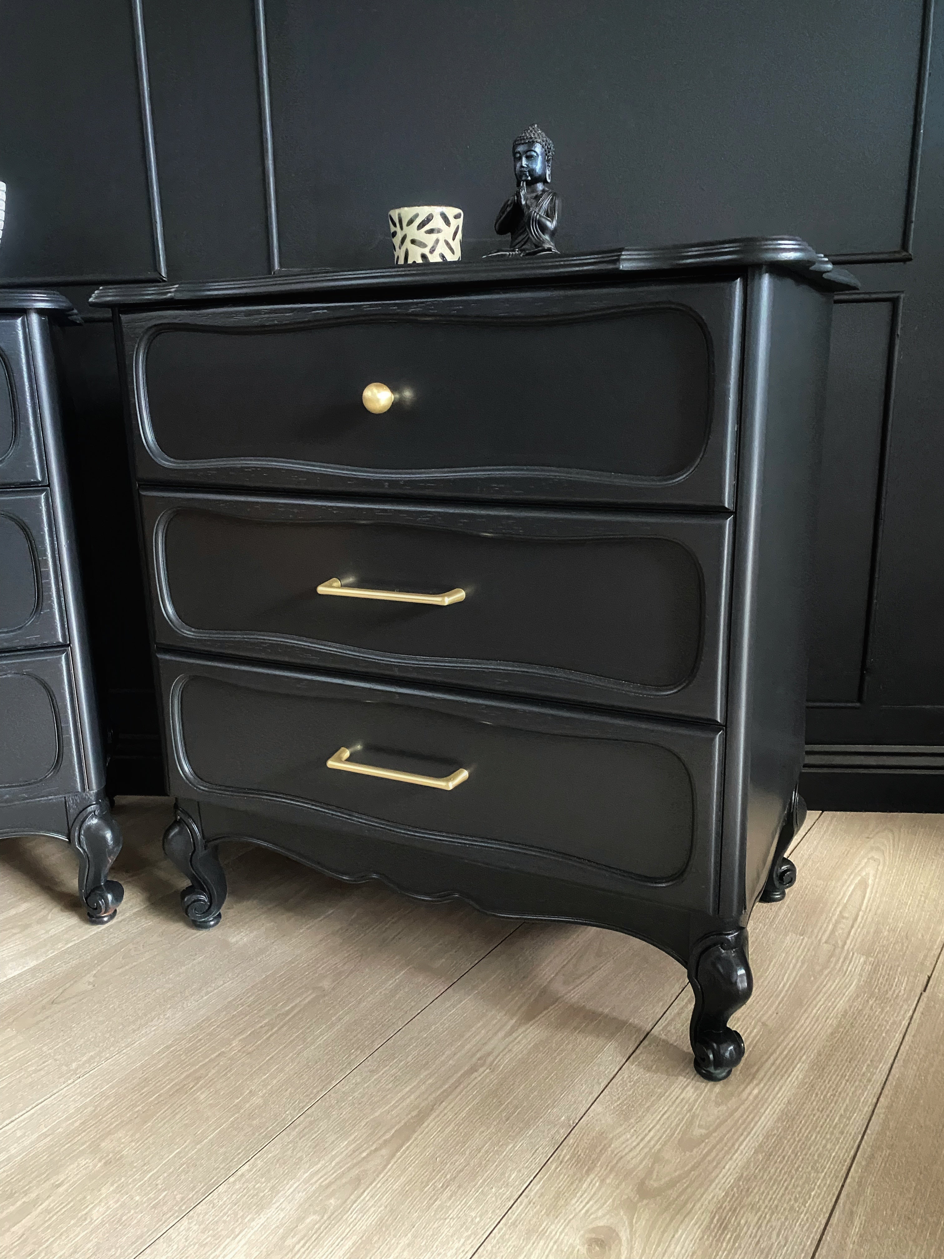 'Belvedere Black Bedside Tables"