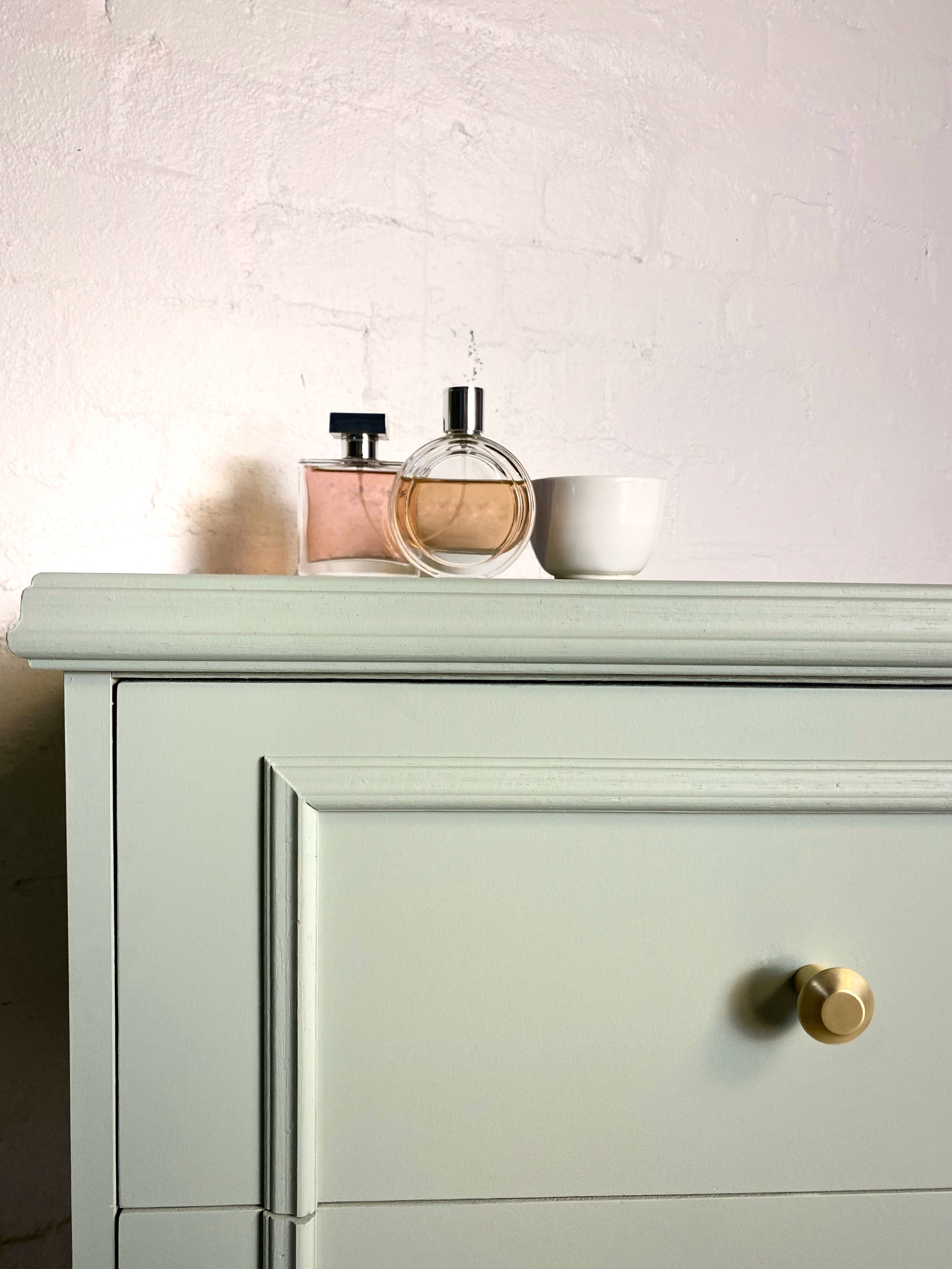 'Hamra Brothers' Soft Sage Bedside Tables