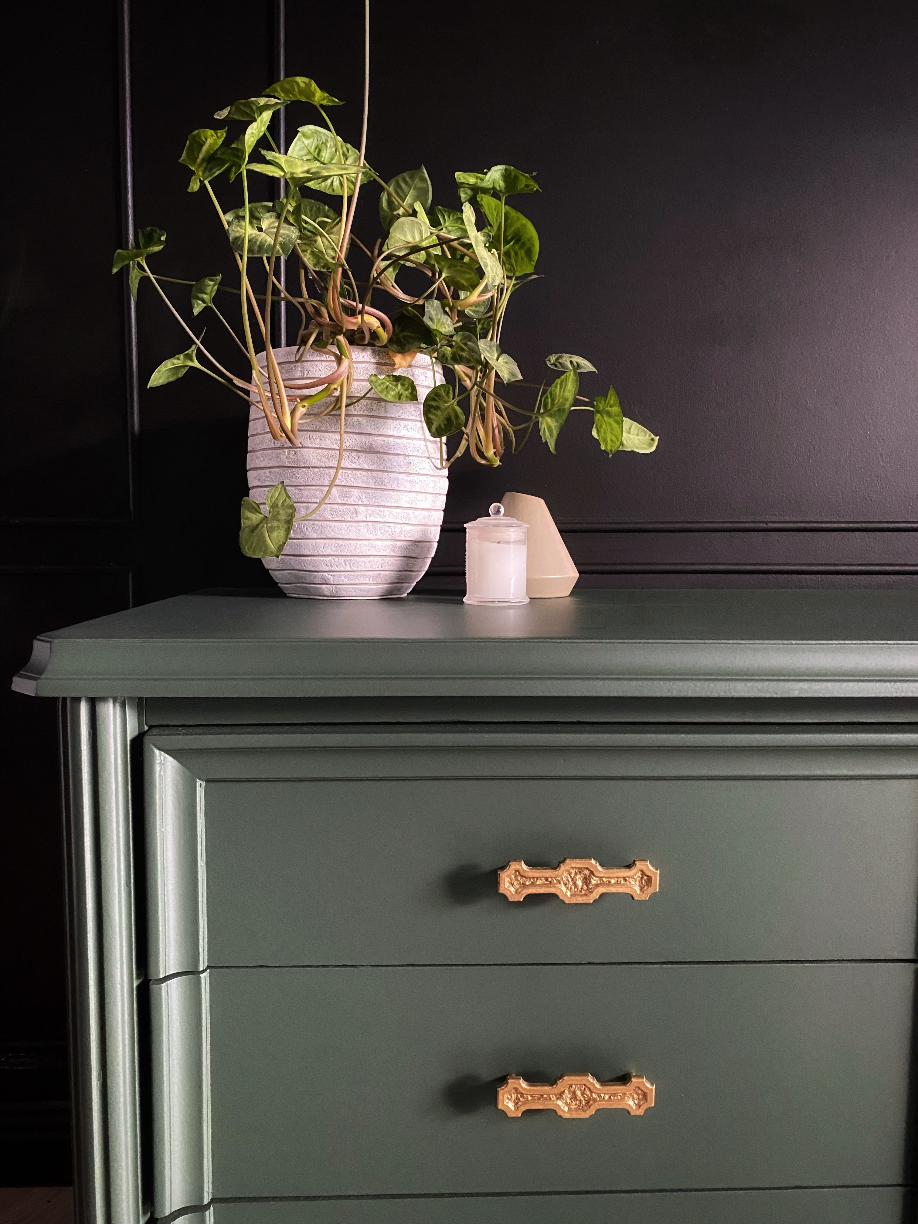 Amazing Dark Green Dresser / Sideboard / Buffet