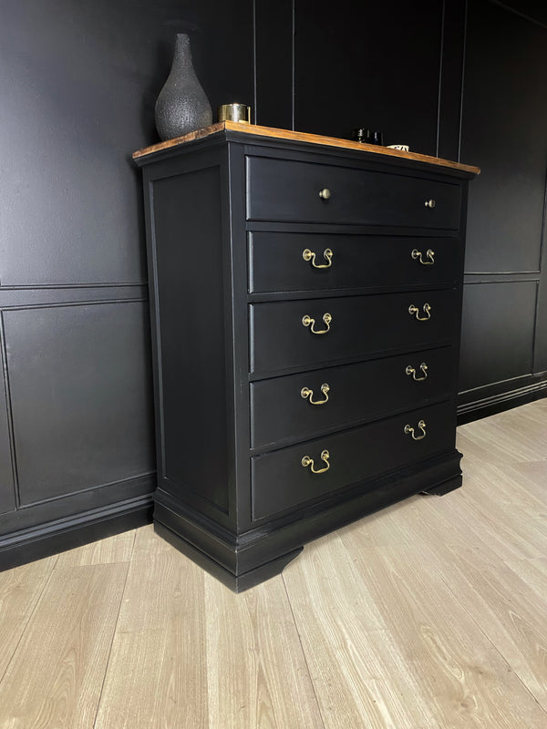 Burgess Furniture tallboy black, view 3