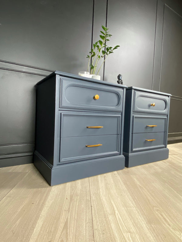 Reliance Furniture bedside tables blue, view 2