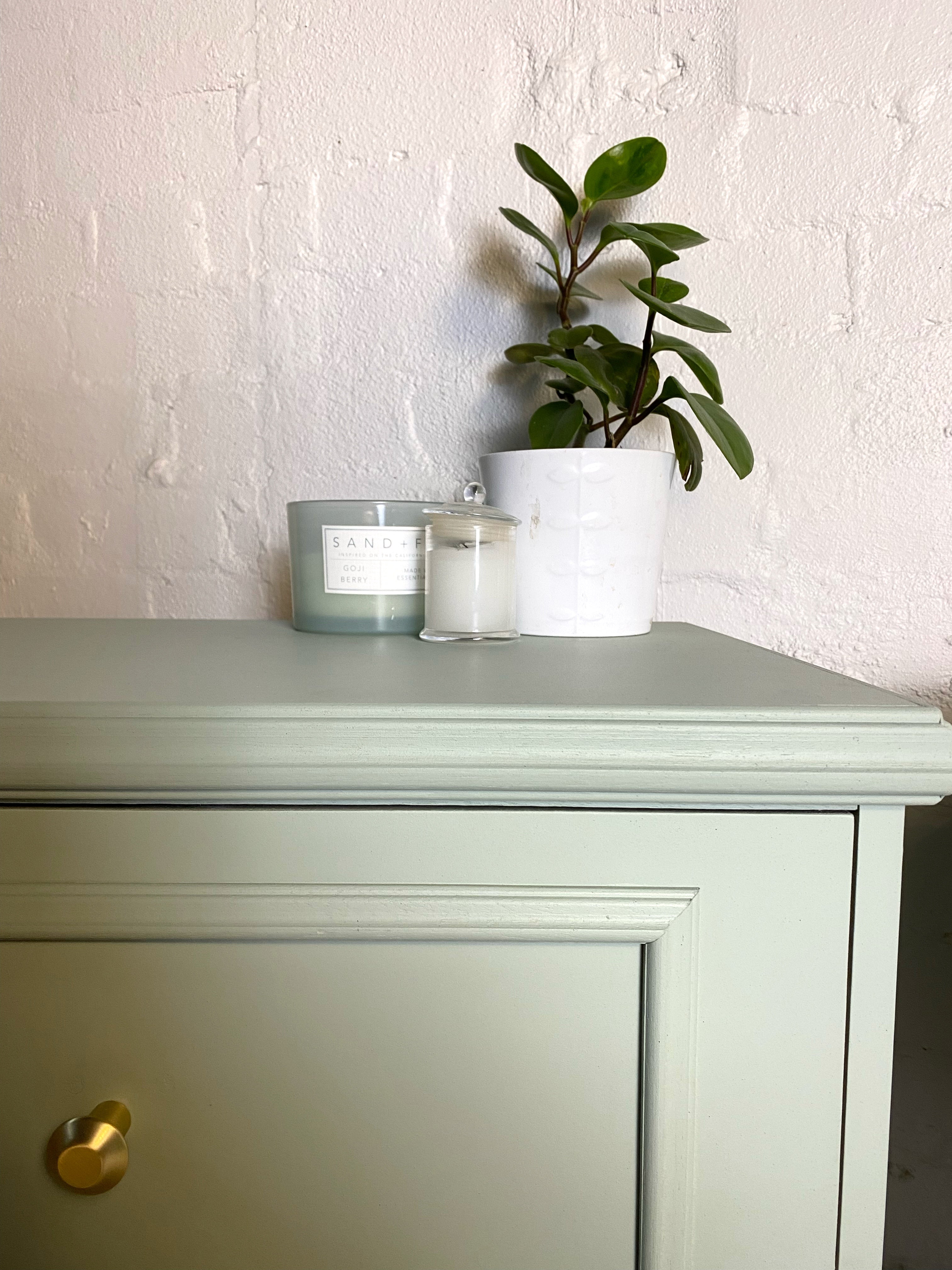 'Hamra Brothers' Soft Sage Bedside Tables