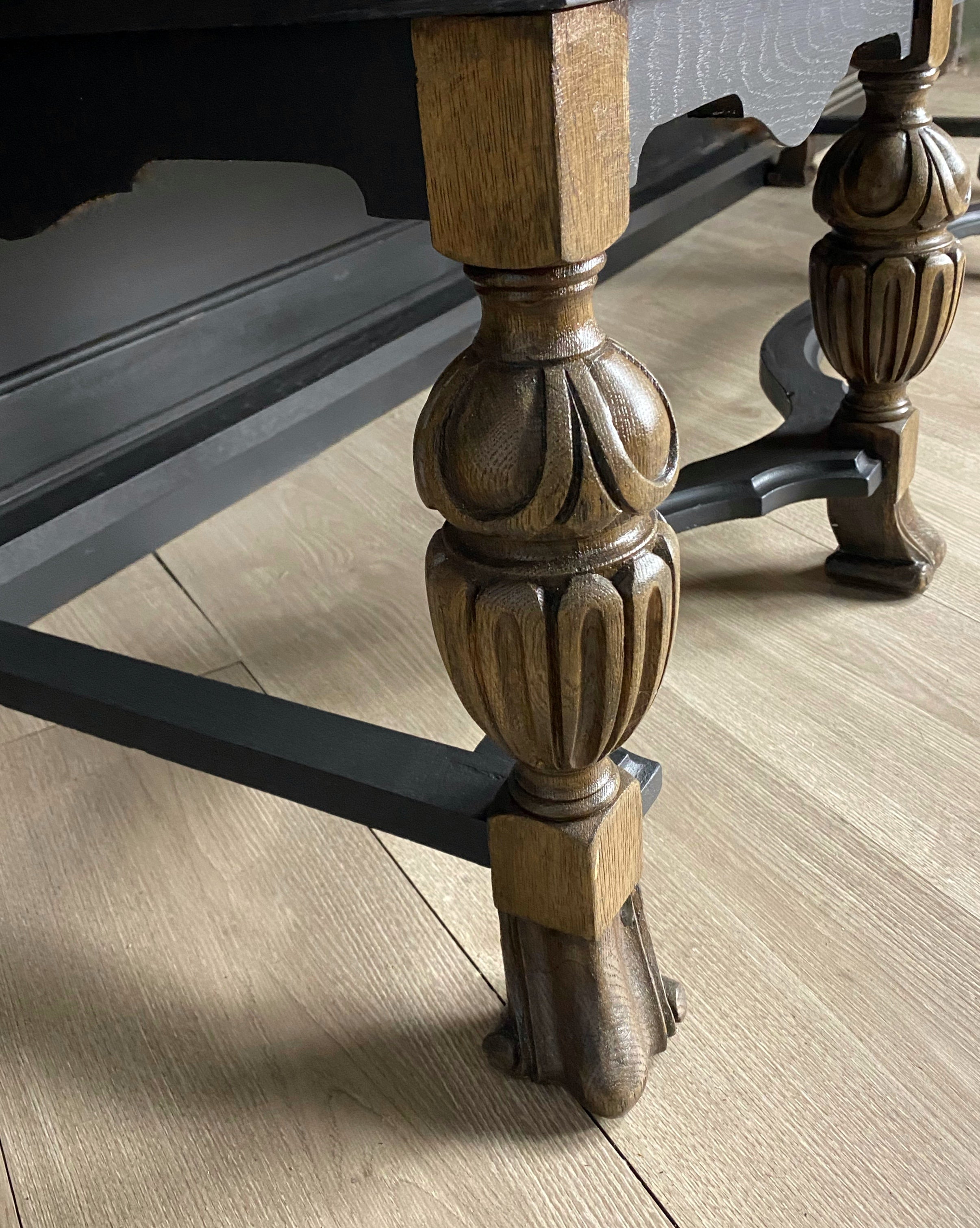 Jacobean Tiger Oak Black Buffet