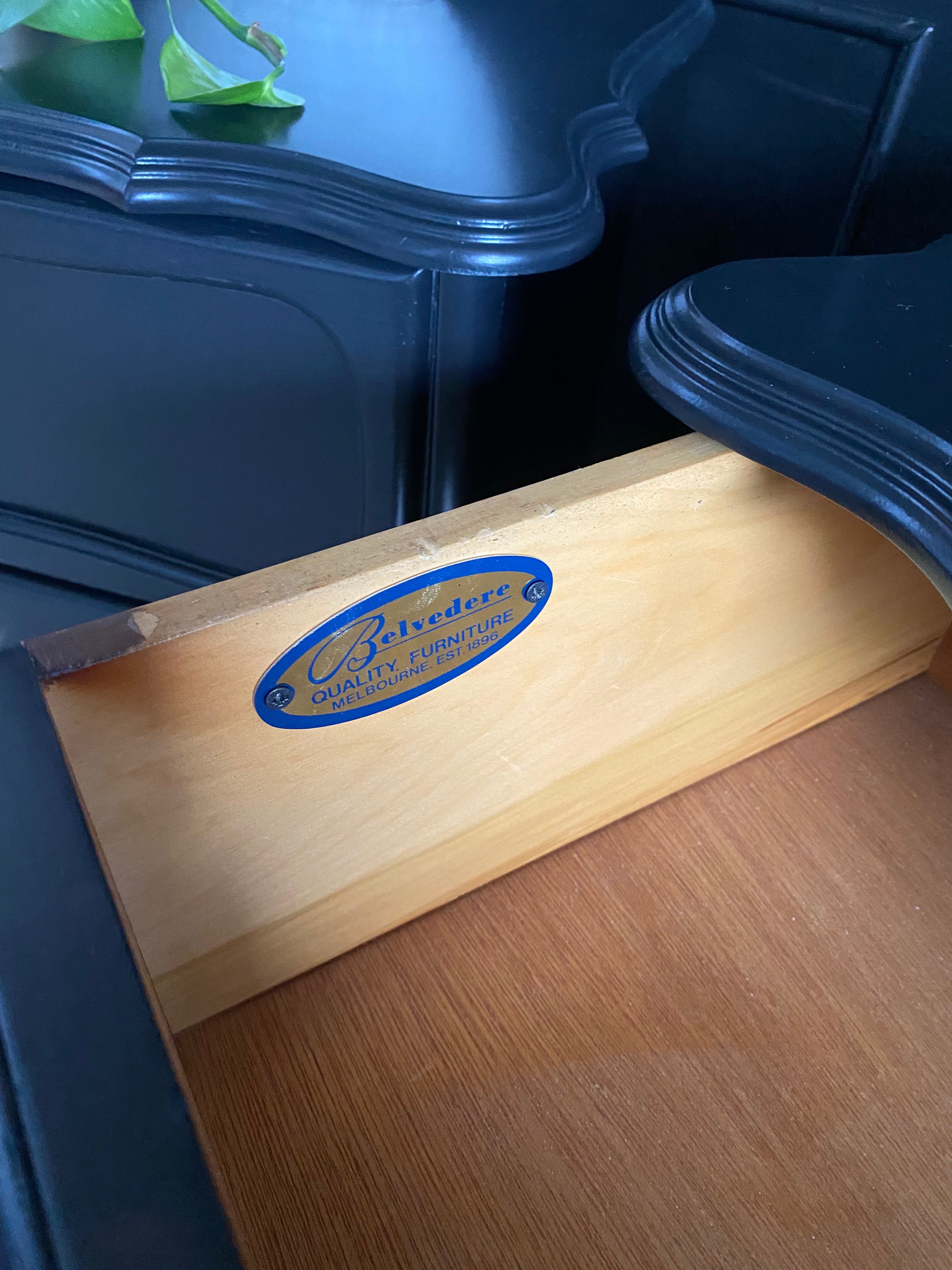 'Belvedere Black Bedside Tables"